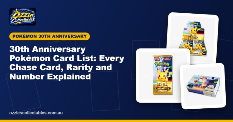 30th Anniversary Pokémon card list guide with Japanese and English 30th Celebration products