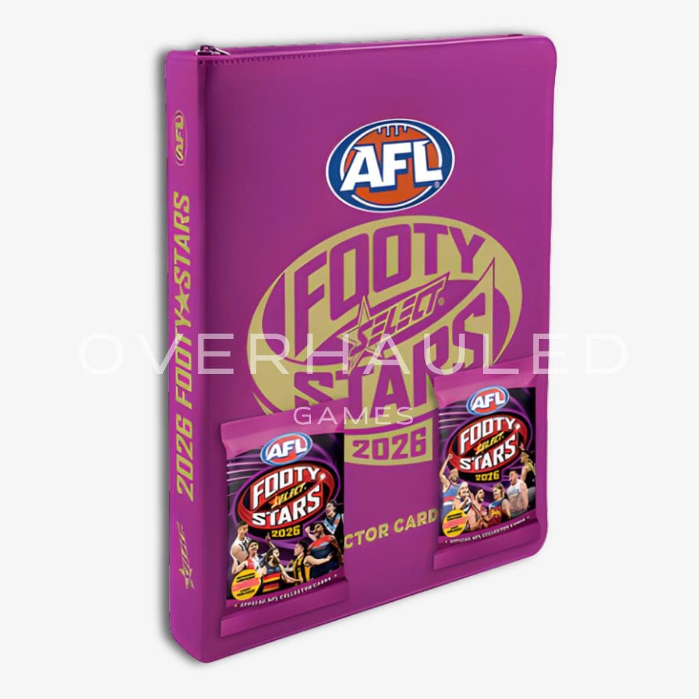 AFL Footy Stars Cards 2026 – Vinyl Collector Card Album (PLUS 2 Packs of 2026 AFL Footy Stars)