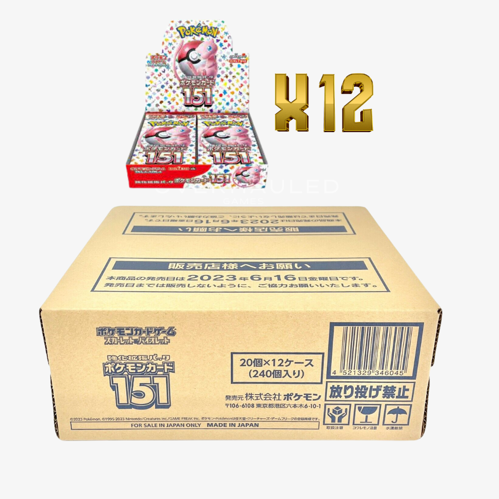 Pokemon – 151 – SV2a – Sealed Case – Japanese (12 Booster Boxes Inside)