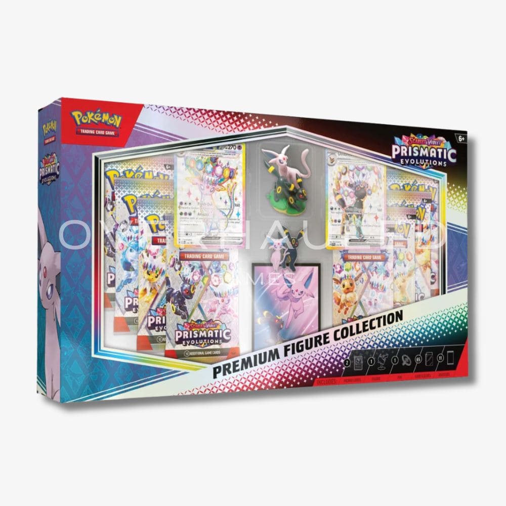 Prismatic Evolutions Premium Figure Collection with Espeon and Umbreon figure and promos