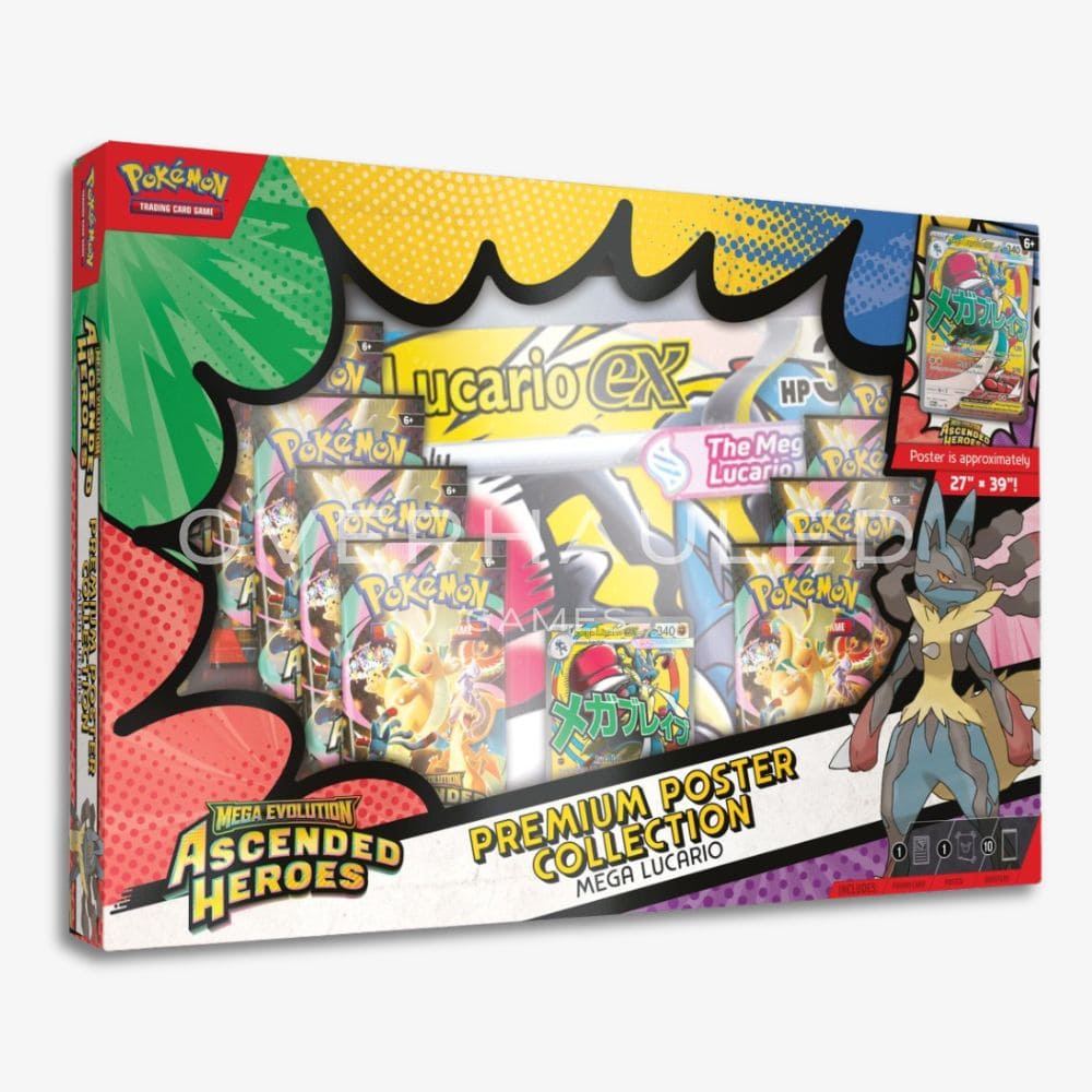 Ascended Heroes Mega Lucario or Mega Gardevoir Premium Poster Collection – Mega Evolution English Pokemon TCG