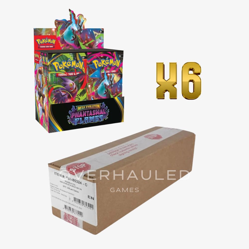 Phantasmal Flames Booster Box Sealed Case ME02 (6 Booster Boxes) – English Pokemon TCG