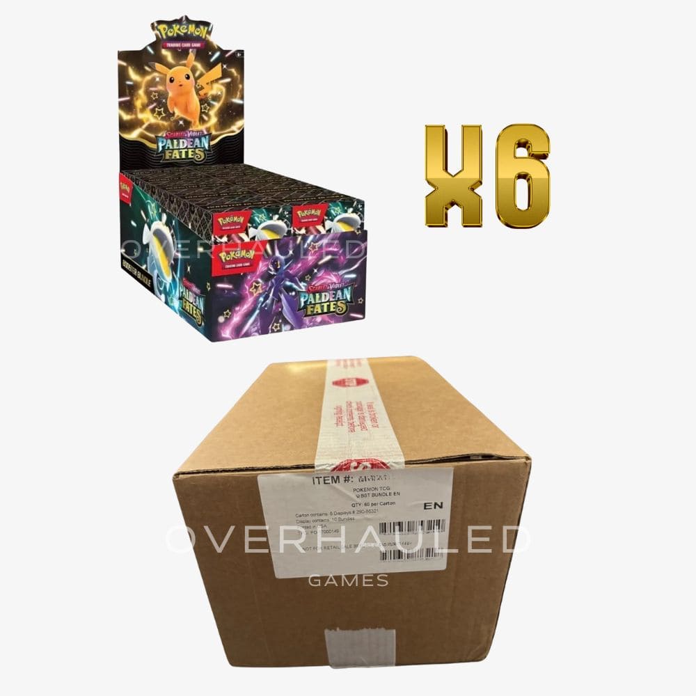 Paldean Fates Booster Bundle Display Master Case SV4.5 (6 Sealed Display Boxes, 60 Bundles Total) – English Pokemon TCG