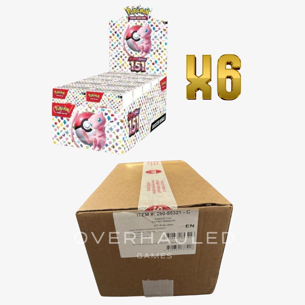 151 Booster Bundle Display Master Case SV3.5 (6 Sealed Display Boxes, 60 Bundles Total) – English Pokemon TCG