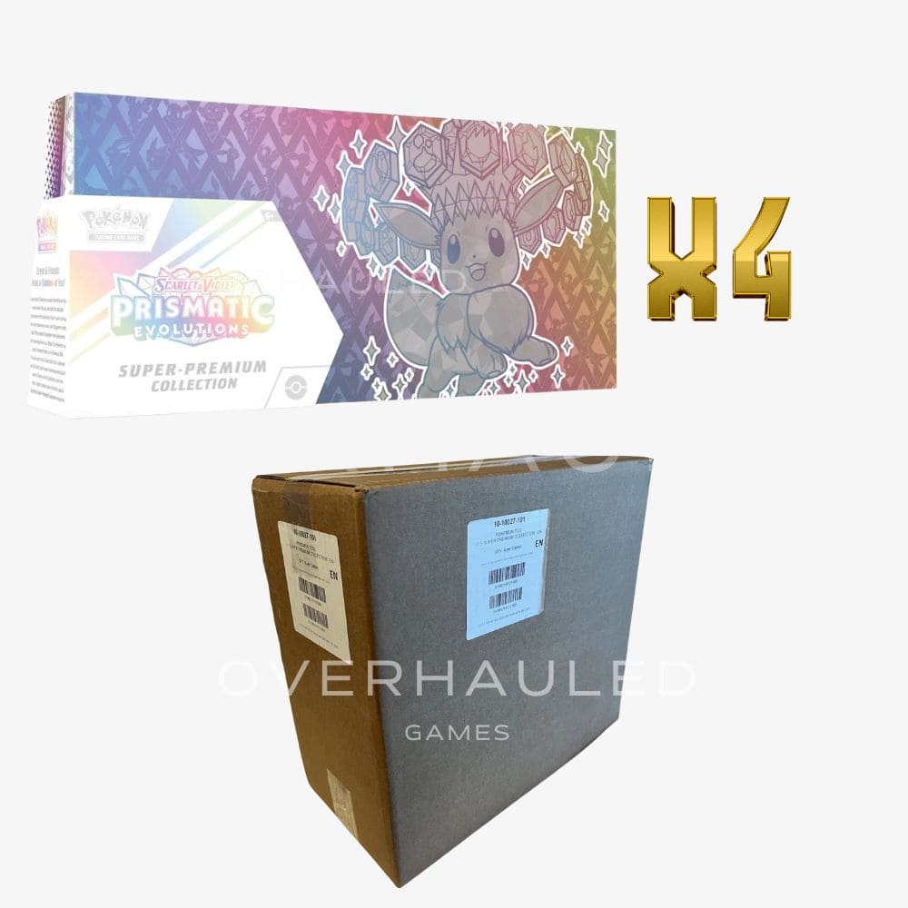 Prismatic Evolutions SPC Super Premium Collection Sealed Case SV8.5 (4 SPC Per Case) – English Pokemon TCG