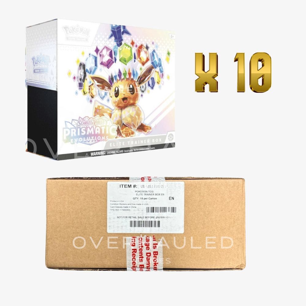 Prismatic Evolutions Elite Trainer Box Case SV8.5 (10 ETBs Total) – English Pokemon TCG