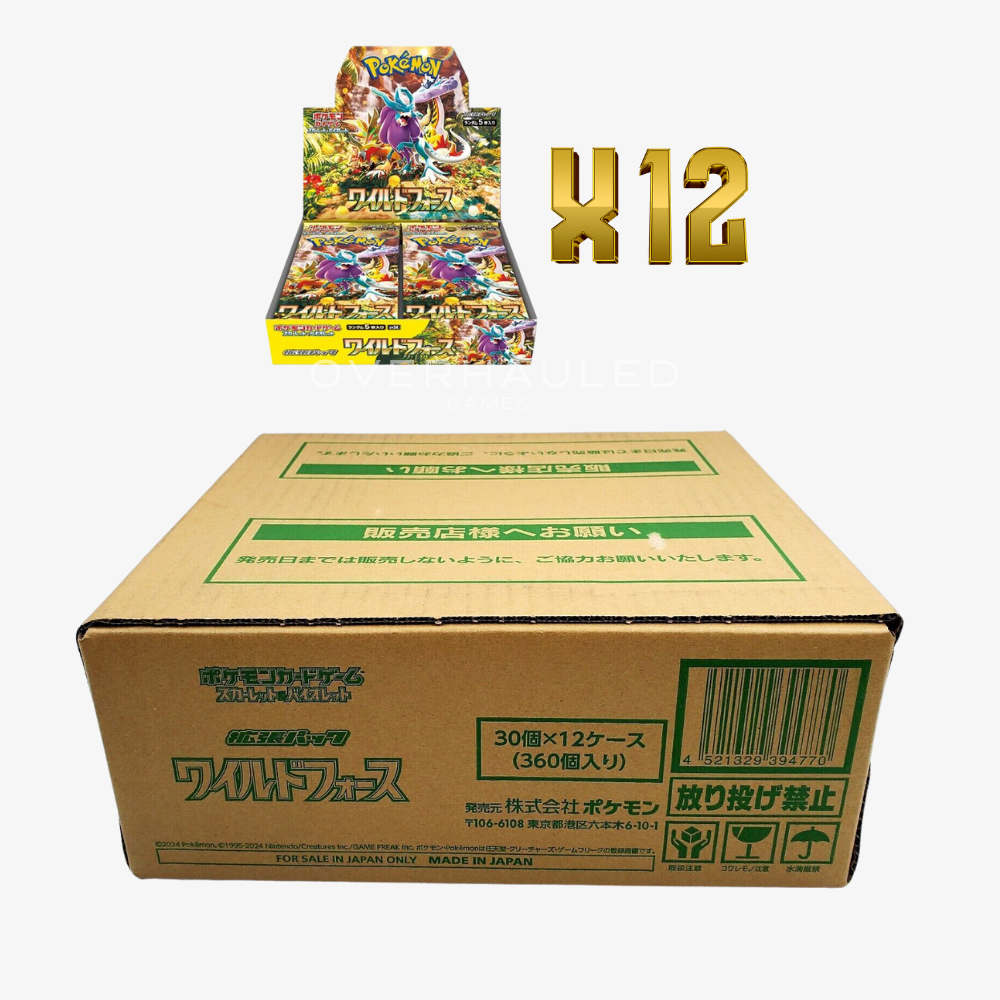 Pokemon – Wild Force – SV5K – Sealed Case – Japanese (12 Booster Boxes Inside)