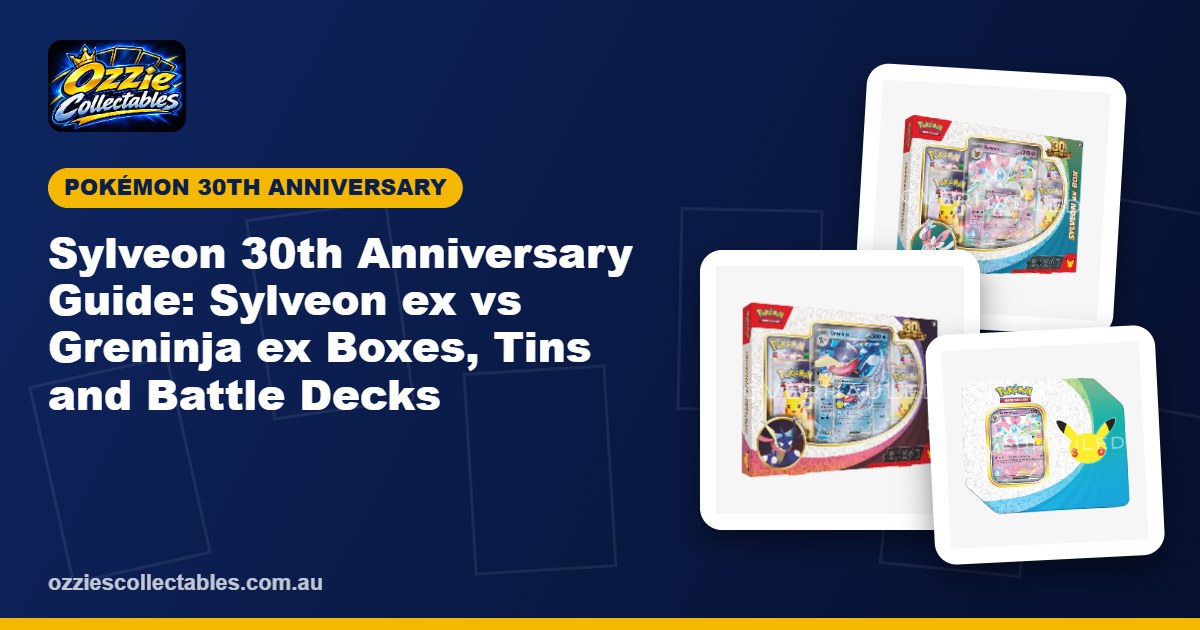 Sylveon 30th Anniversary Celebration Sylveon ex Box with oversize promo card and booster packs